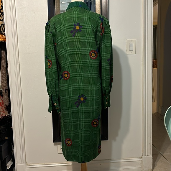 Vintage 70/80 Adel Simpson NY Wool Dress Size Large - Picture 10 of 14